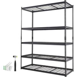 Glintex - 5-Tier Adjustable Metal Storage Shelving Unit Heavy Duty Garage Organizer 2000 lbs Capacity Wire Rack .