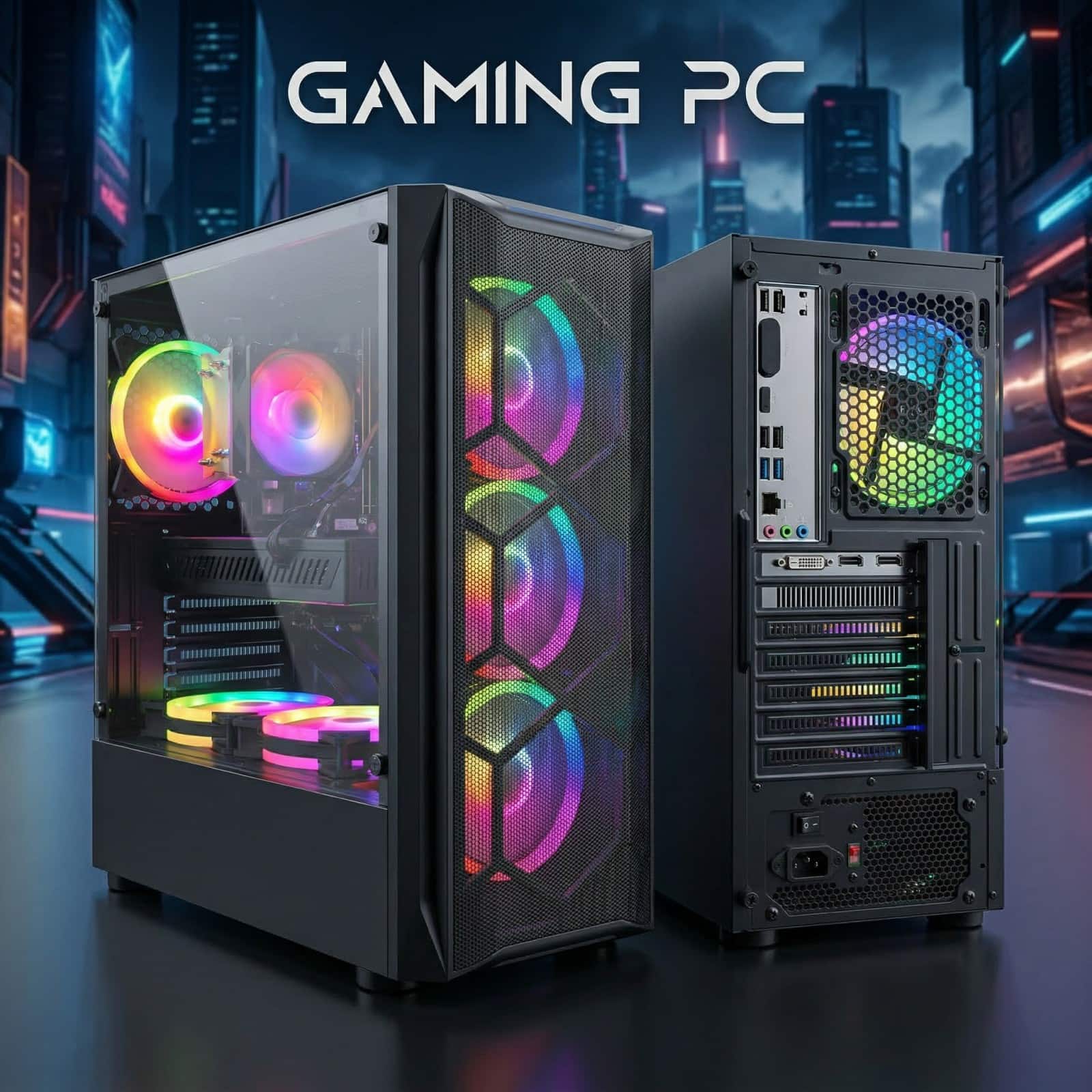 STGAubron Gaming Desktop PC, Intel Core i7 up to 3.9GHz, Radeon