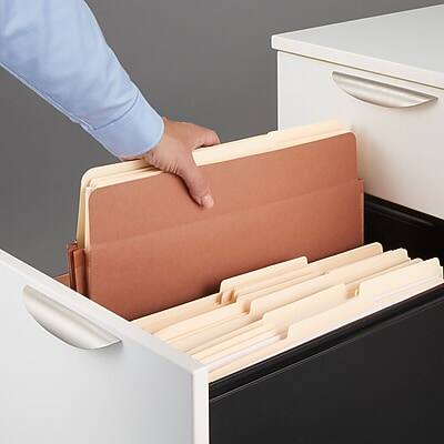 Alt View 4. Staples - Reinforced File Pocket, 3.5" Expansion, Legal Size, Brown, 25/Box - Brown.