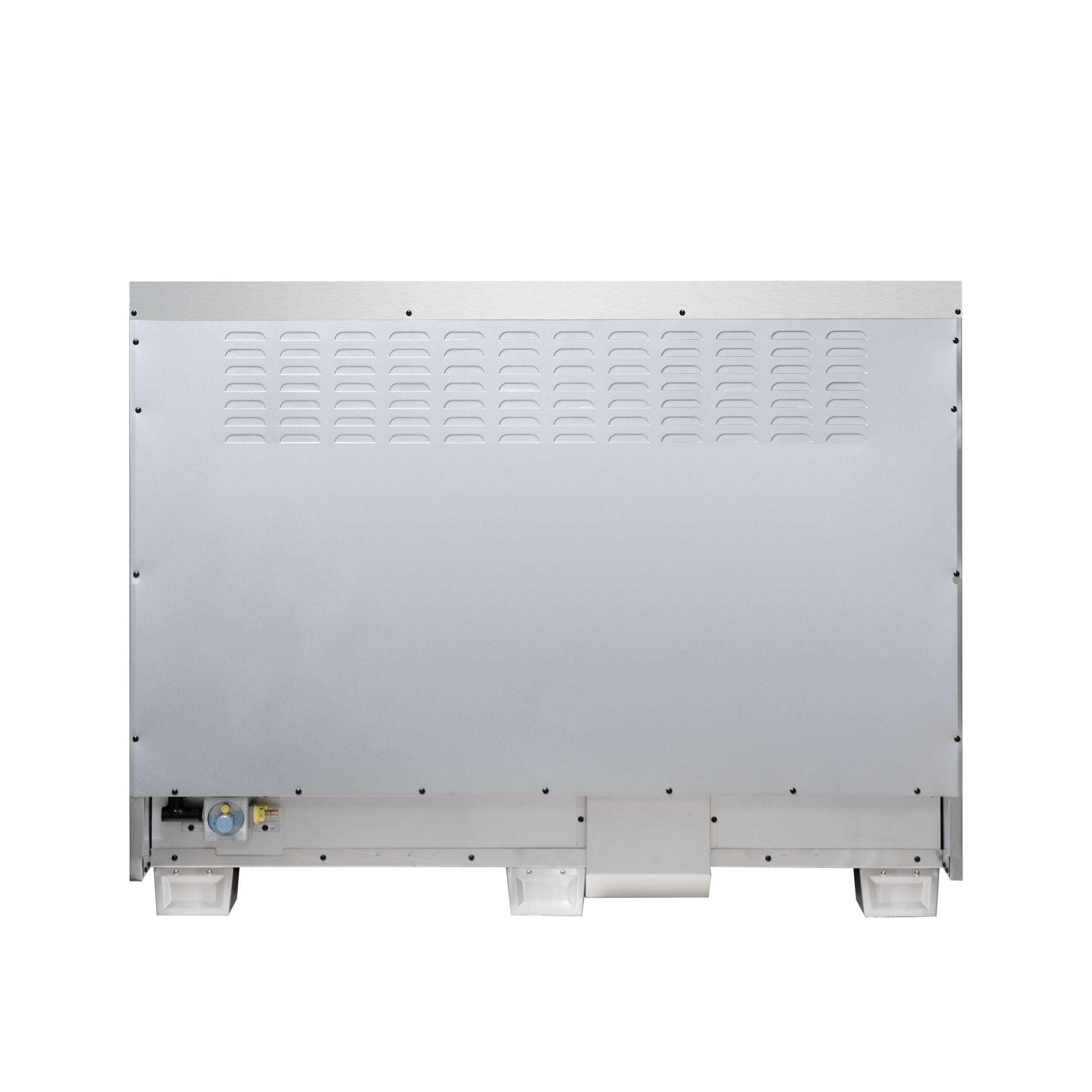 Back. Forno Appliances - Capriasca 6.58 Cu. Ft. Freestanding Dual Fuel True Convection Range with French Doors - White.