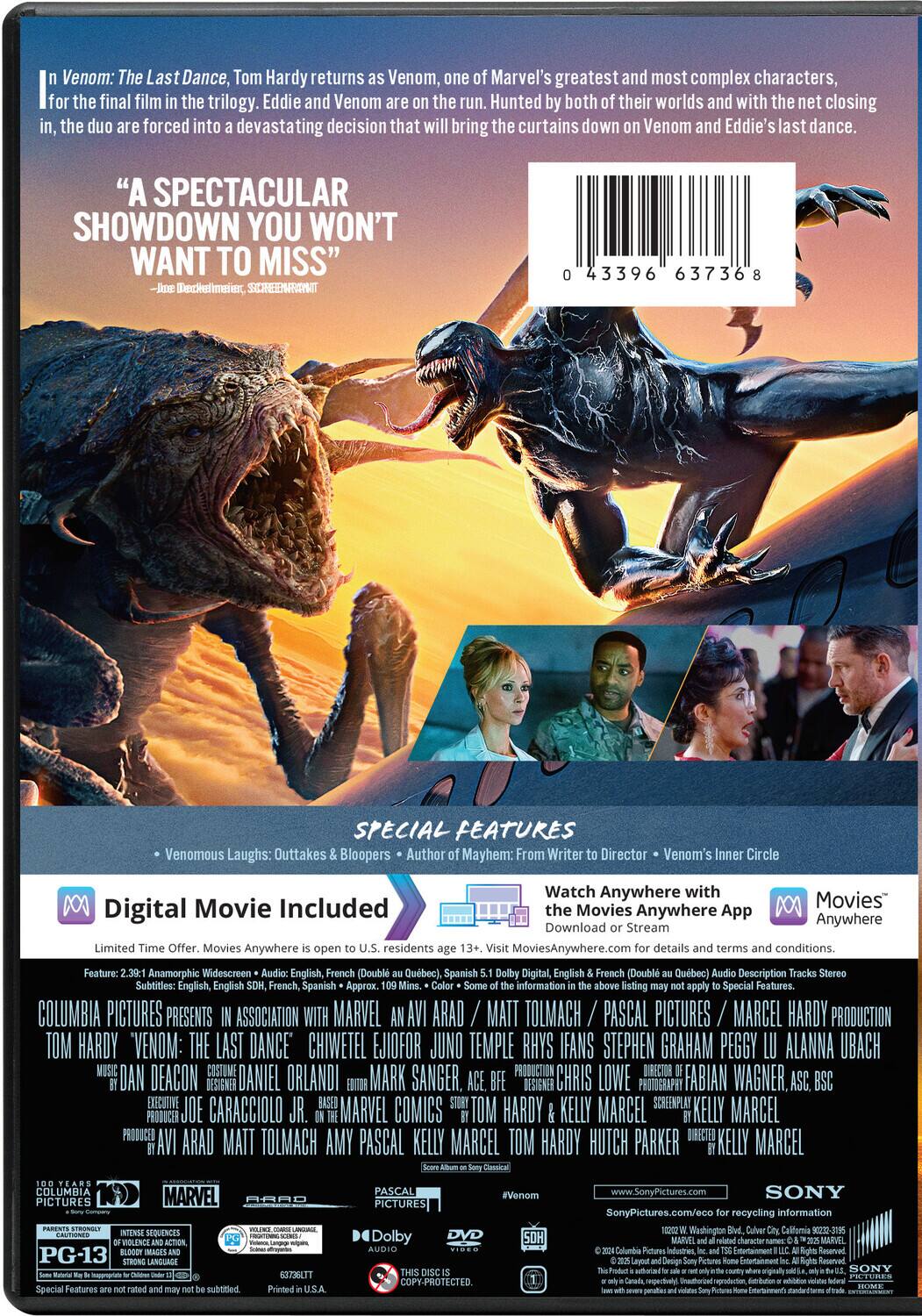 Alt View 1. Venom: The Last Dance   - DVD.