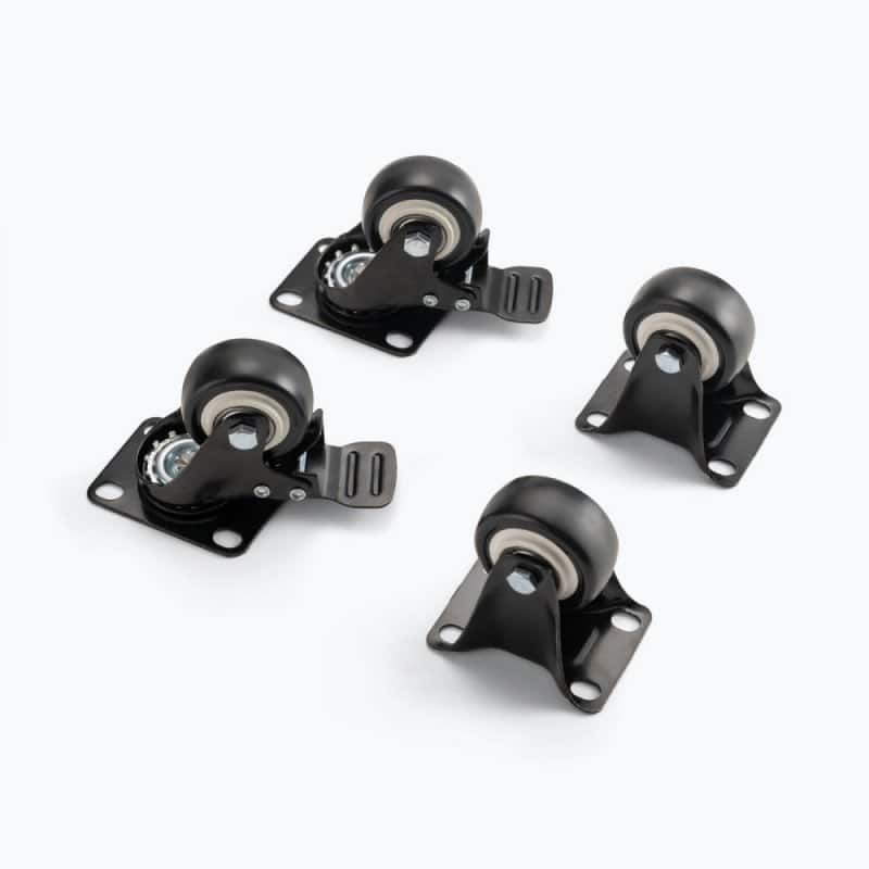 On Stage Stands - On-Stage RKD1000C Casters for RKD Series Knock Down Racks - Black