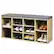 Alt View 19. Costway - Entryway Padded Shoe Storage Bench 10-Cube Organizer Bench Adjustable Natural - Natural.