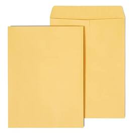 Staples - Gummed Kraft Catalog Envelopes, 9"L x 12"H, 250/Box - Brown