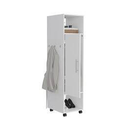 TuHome - Cluster Cabinet Wardrove with Mirror MDF - White
