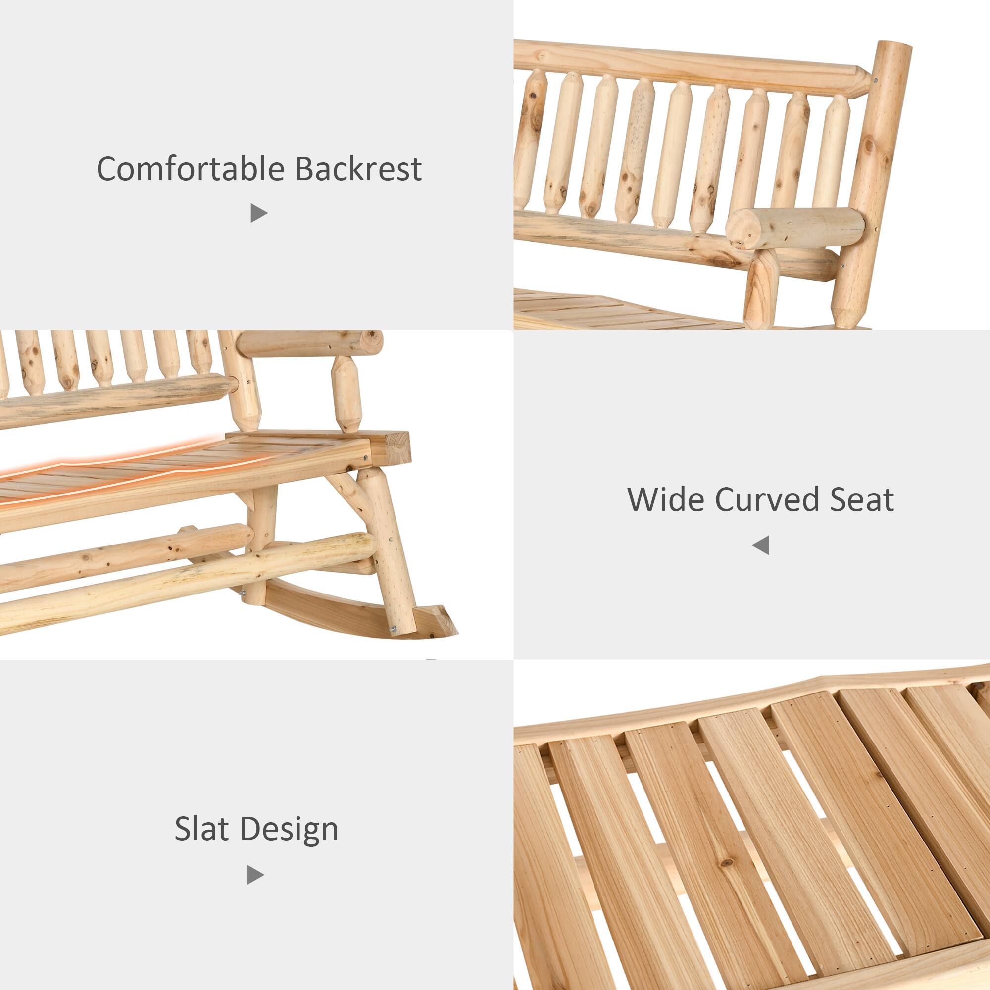 Comfortable Backrest, Wide Curved Seat, Slat Design