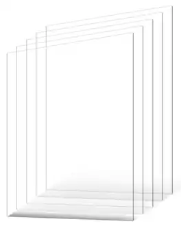 VEVOR - PET/Plexiglass Sheets, 5-Pack Plastic Sheet, 24 x 36 Inch 0.04 Inch Thick Clear Flexible Plastic Panels - Transparent