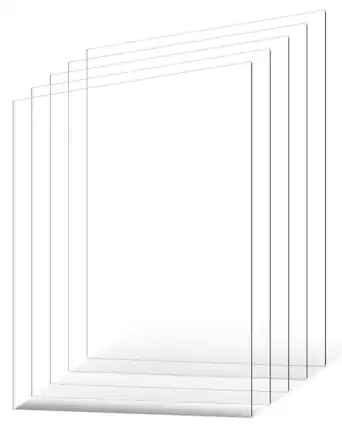 Front. VEVOR - PET/Plexiglass Sheets, 5-Pack Plastic Sheet, 24 x 36 Inch 0.04 Inch Thick Transparent Clear Flexible Plastic Panels - Transparent.