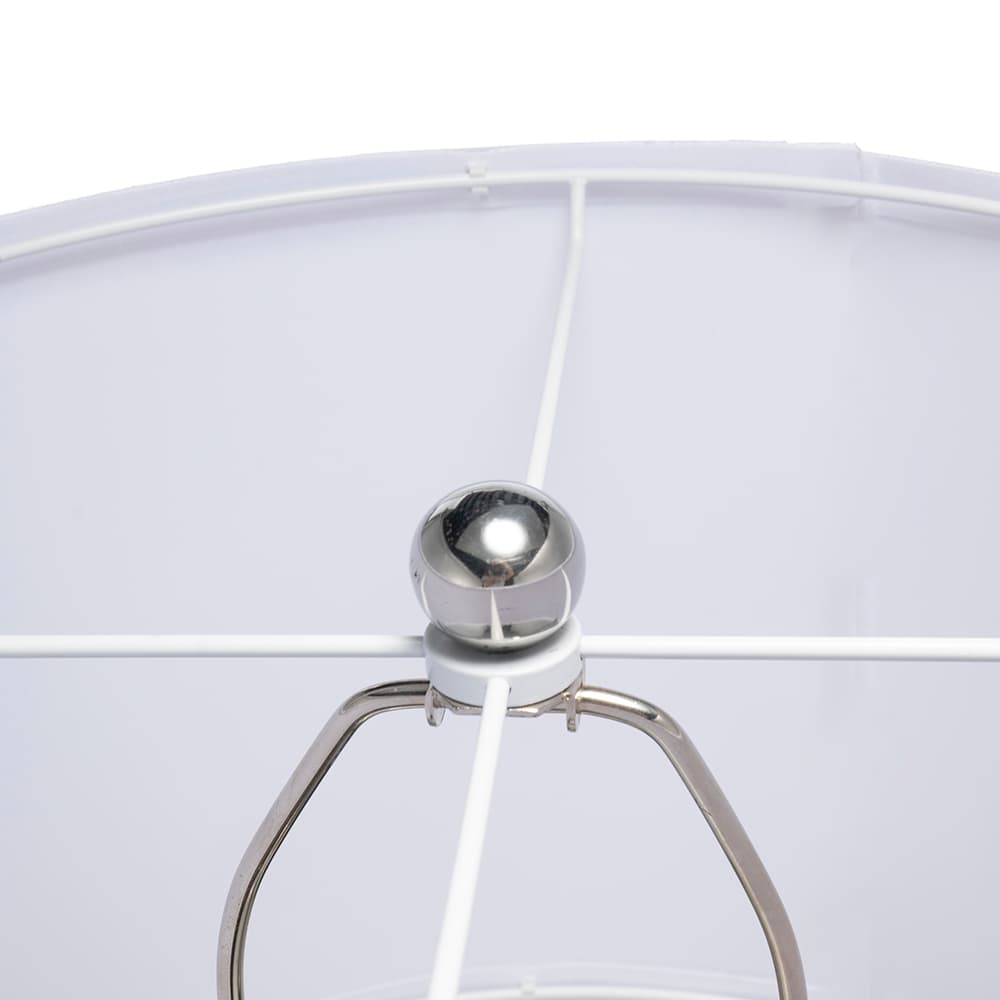 Alt View 2. Luckbyte - 15x30.2 Inch White Bronze Marble Table Lamp With Glass Cylinder Shade Assembly Required.