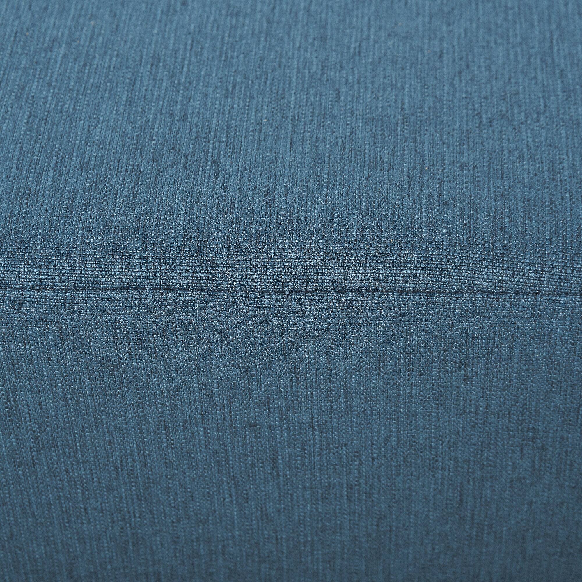 Alt View 7. Homcom - Ottoman Foot Rest, Small Foot Stool with Linen Fabric Upholstery and Plastic Legs, Cube Ottoman for Living Room - Blue.