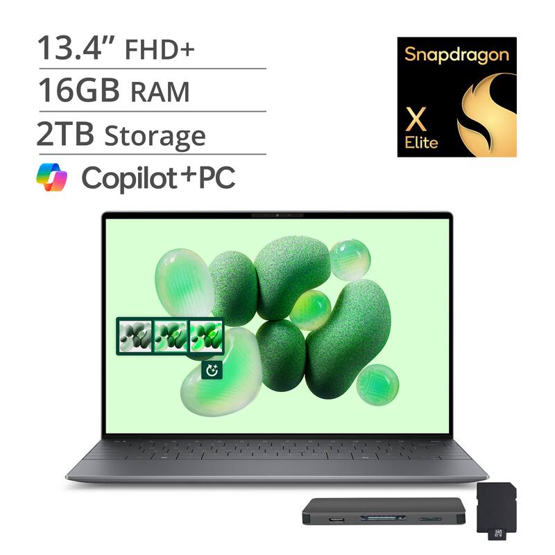 13.4" FHD+  
16GB RAM  
2TB Storage  
Copilot+PC  
Snapdragon X Elite