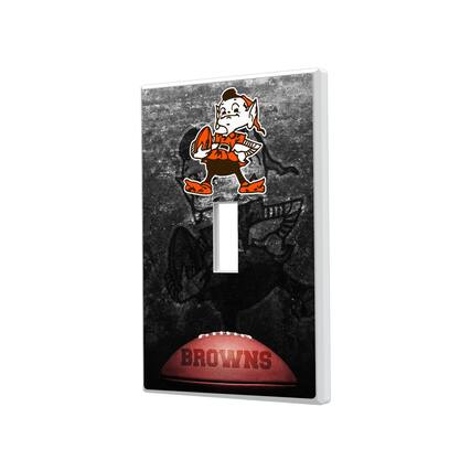 Front. Keyscaper - Cleveland Browns Legendary Design Single Toggle Lightswitch Plate - Multicolor.