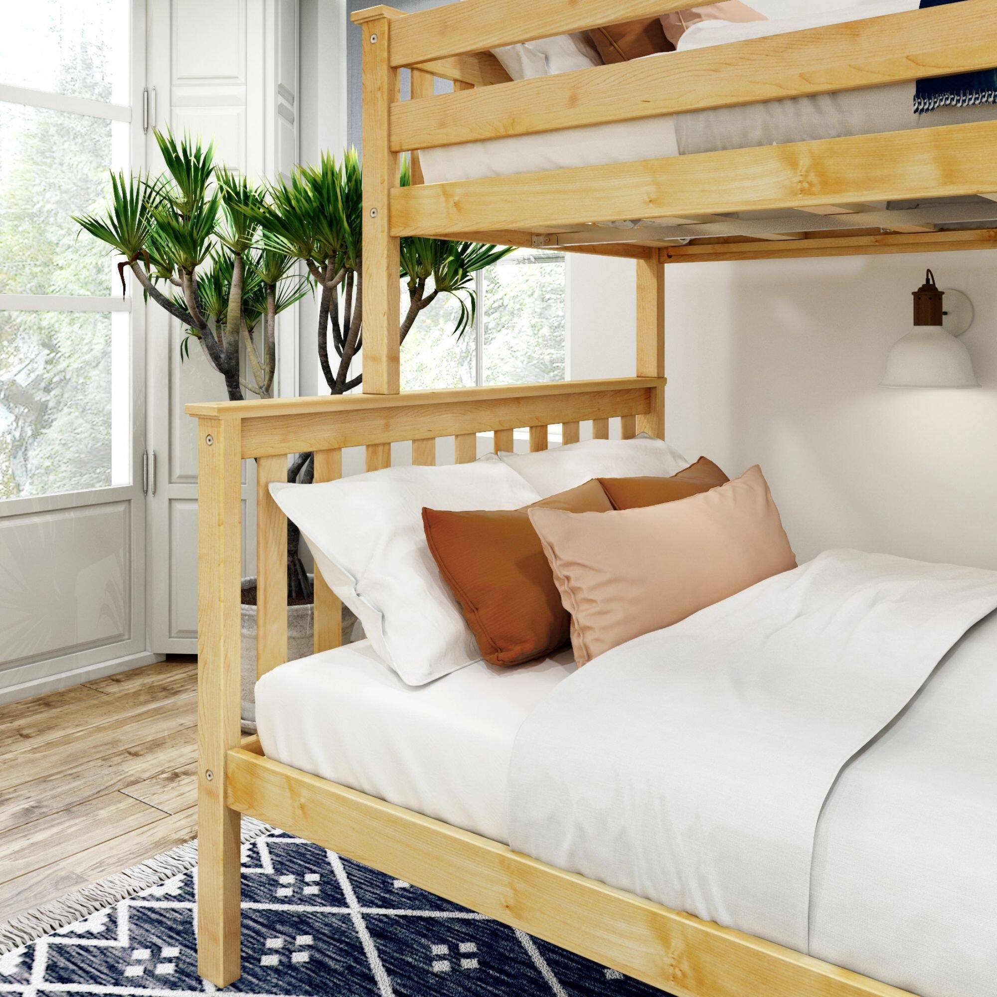 Alt View 1. Plank+Beam - Classic Twin over Full Bunk Bed, Natural - Natural.