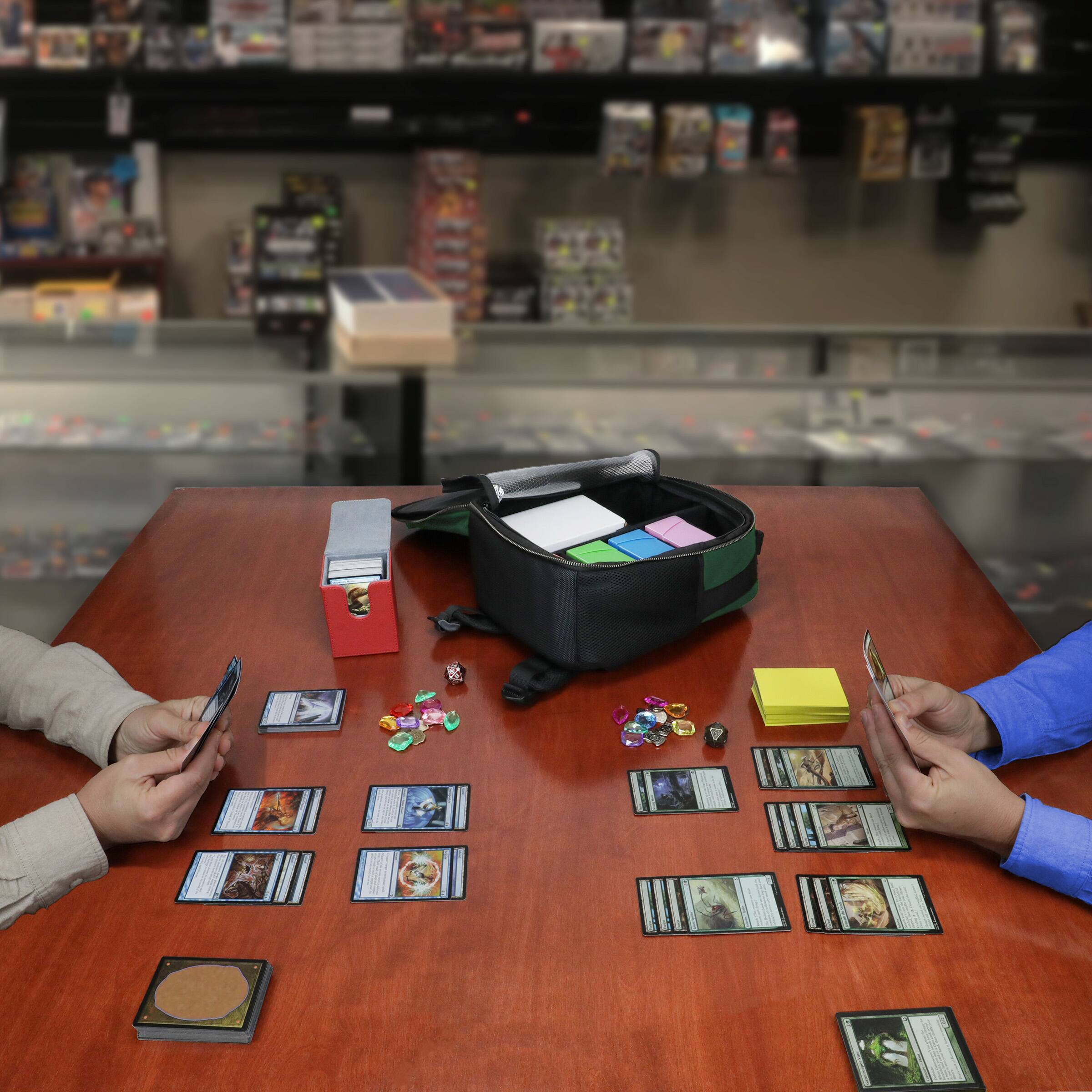 Alt View 2. ENHANCE - ENHANCE Collector's Edition Small MTG Backpack for Deck Boxes (Dragon Green) - Dragon Green.