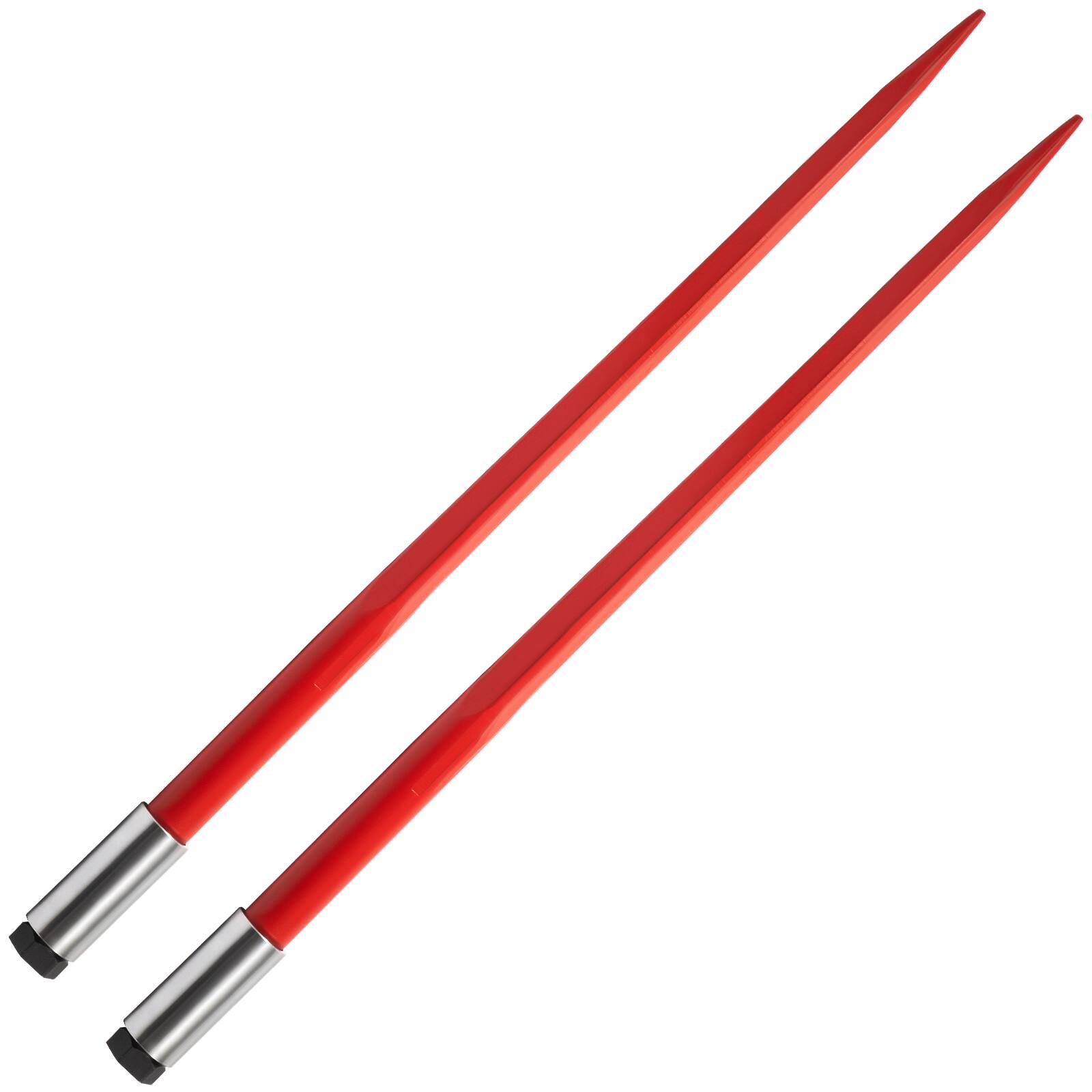 Alt View 5. VEVOR - Pair Hay Spear 43" Bale Spear 3000 lbs Capacity, Bale Spike Quick Attach Square Hay Bale Spears 1 3/4" - Red.