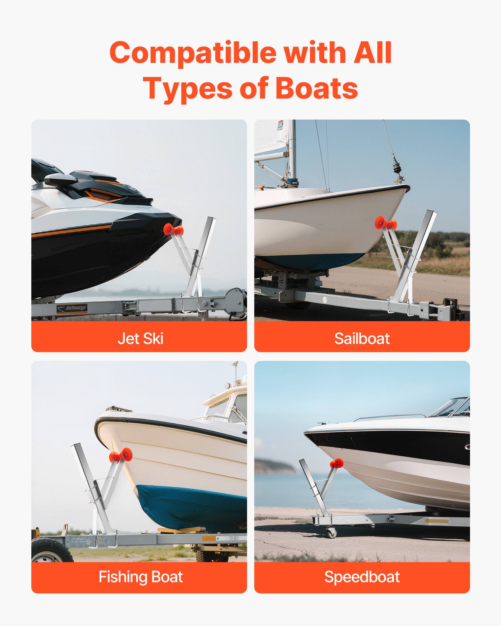 Compatible with All Types of Boats

- Jet Ski
- Sailboat
- Fishing Boat
- Speedboat