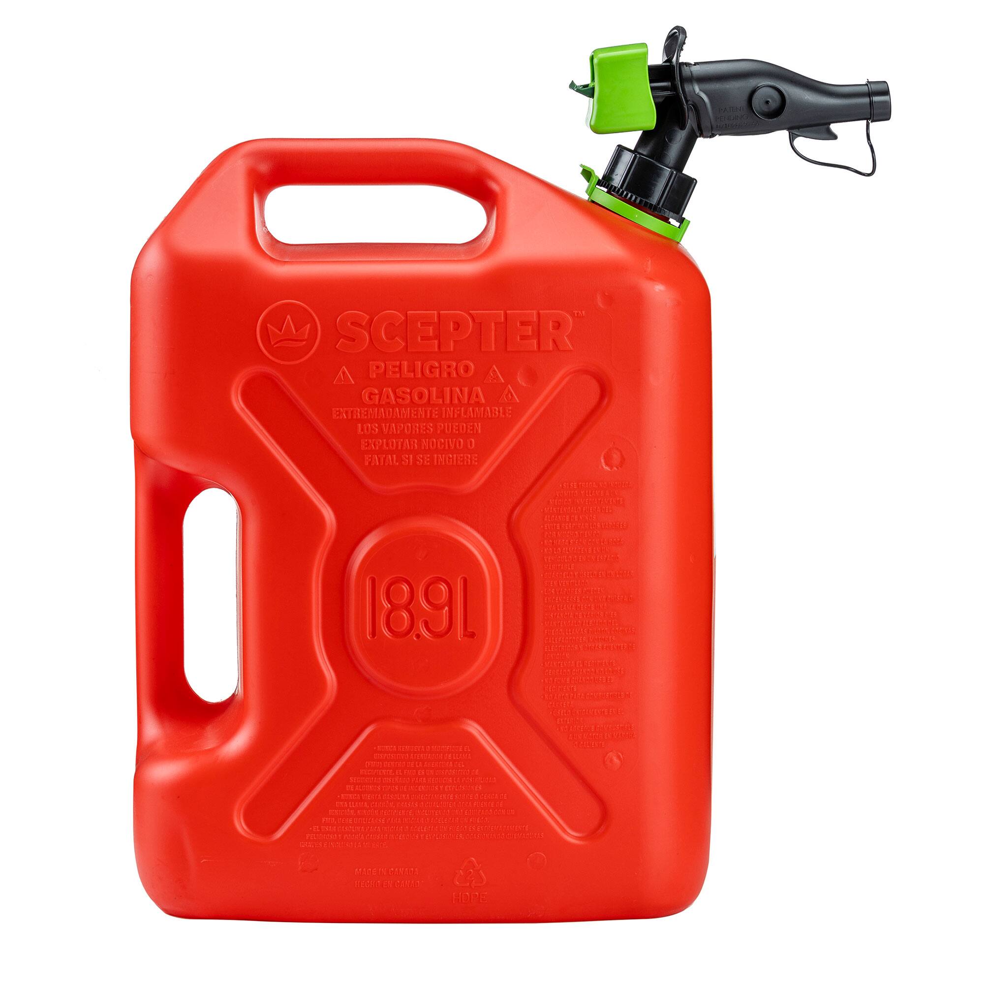 Sure, here is the corrected and grouped text from the image:

---

**SCEPTER**

**PELIGRO**  
**GASOLINA**  
**EXTREMADAMENTE INFLAMABLE**  
**LOS VAPORES PUEDEN EXPLOTAR**  
**NO CIVO O FATAL SI SE INGIEN**

**18.9L**

---

This text is likely a warning label on a gasoline container, indicating the contents are highly flammable and the vapors can explode, causing serious harm or death if ingested.