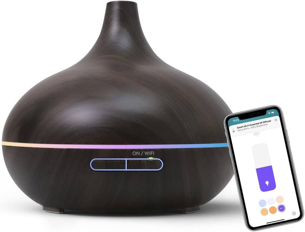 10:03
Smart Wi-Fi Essential Oil Diffuser
Set to 62% + 50% Brightness
ON / WIFI