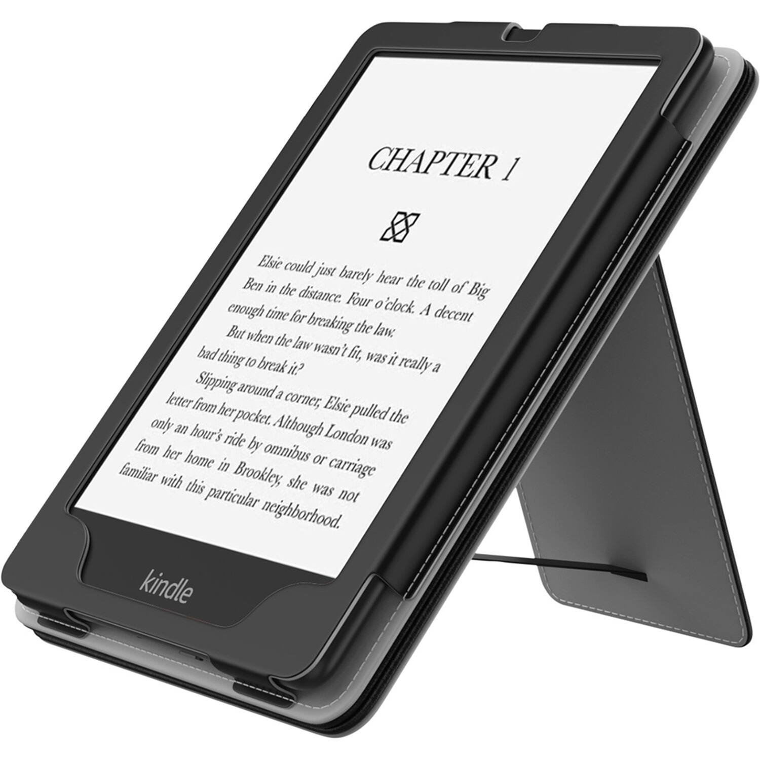 Alt View 11. SaharaCase - Indy Series Hand Strap Case for Amazon Kindle Paperwhite (11th Gen, 2021-2022) - Black.