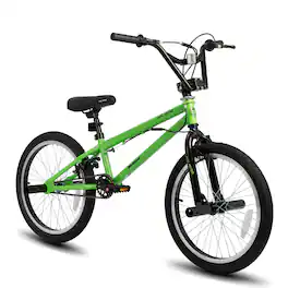HILAND - 20 inch Freestyle Kids BMX Bike,Beginner-Level, 360 Degree Gyro & 4 Pegs, Kids' Bicycles for Boys,Girls - Green