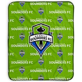 Pegasus - Seattle Sounders FC 50" x 60" Repeat Wordmark Fleece Blanket - Multicolor