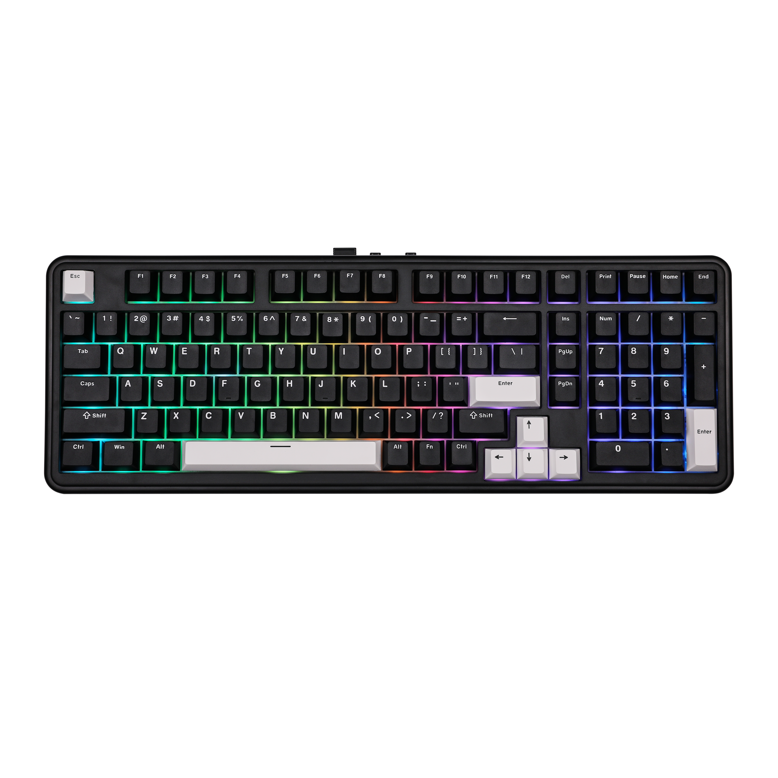 EPOMAKER - TH99 Tri-Mode Wireless Mechanical Keyboard with with Numpad ( Cream Jade Switch) - Black
