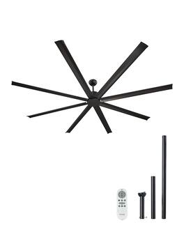 VEVOR - 96 In Ceiling Fan without Light, 6-Speed Remote Control, Aluminum 8-Blade, Reversible DC Motor - Black