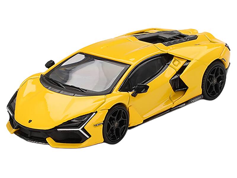 Alt View 1. True Scale Miniatures - Lamborghini Revuelto Giallo (Yellow) Limited Edition 1/64 Diecast Model Car by Mini GT.