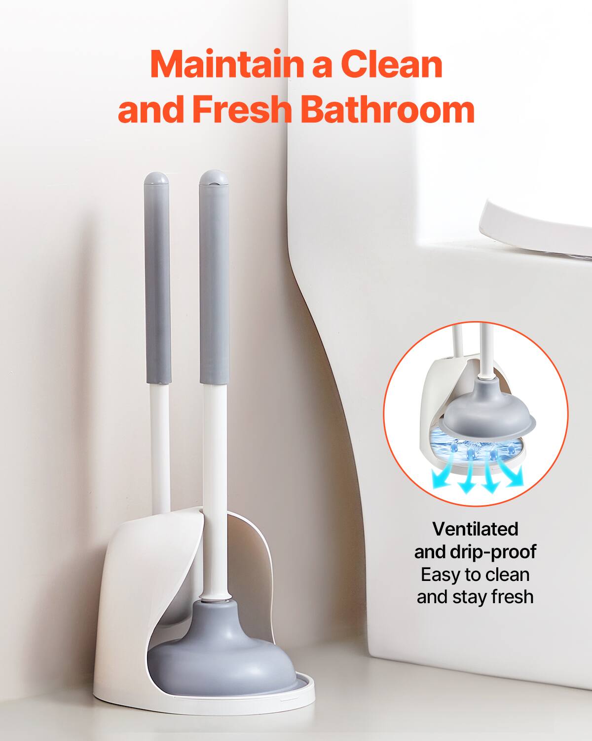 Maintain a Clean and Fresh Bathroom

Ventilated and drip-proof  
Easy to clean and stay fresh