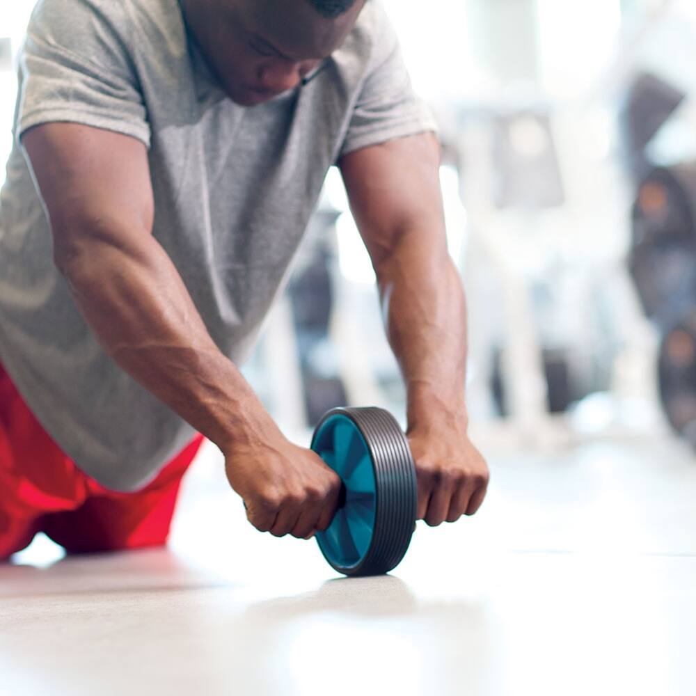 Alt View 1. Power Systems - Ab Core Roller – Ab Exercise Wheel Roller for Core Strength with Non-Slip Grip - Gray.