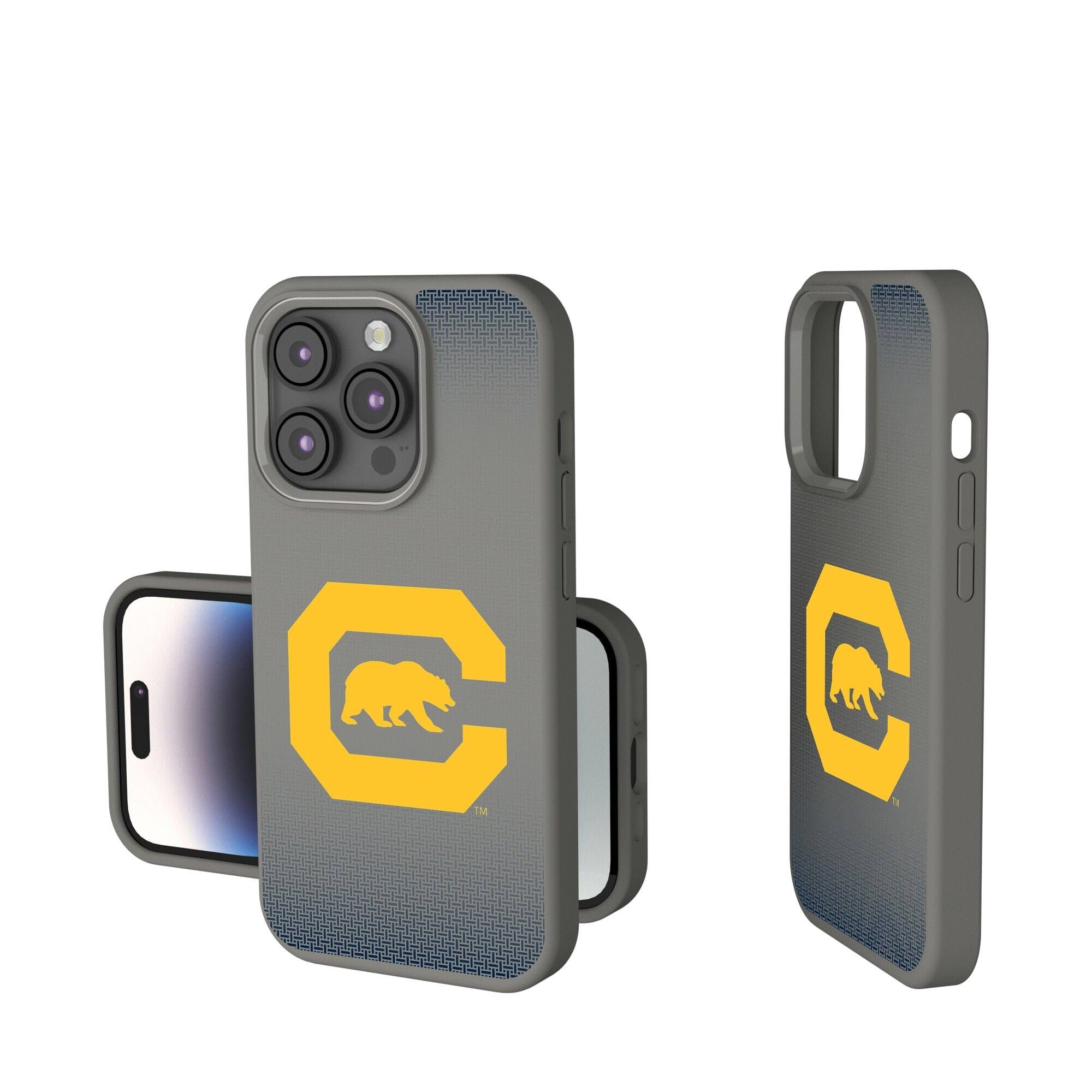 Keyscaper - NCAA - Cal Bears Linen Logo iPhone Soft Touch Case - 15 - Gray