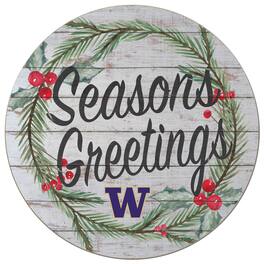 Jardine - Washington Huskies 20'' x 20'' Season's Greetings Circle - White