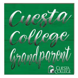 Jardine - Cuesta College Cougars 10" x 10" Grandparent Plaque - Green