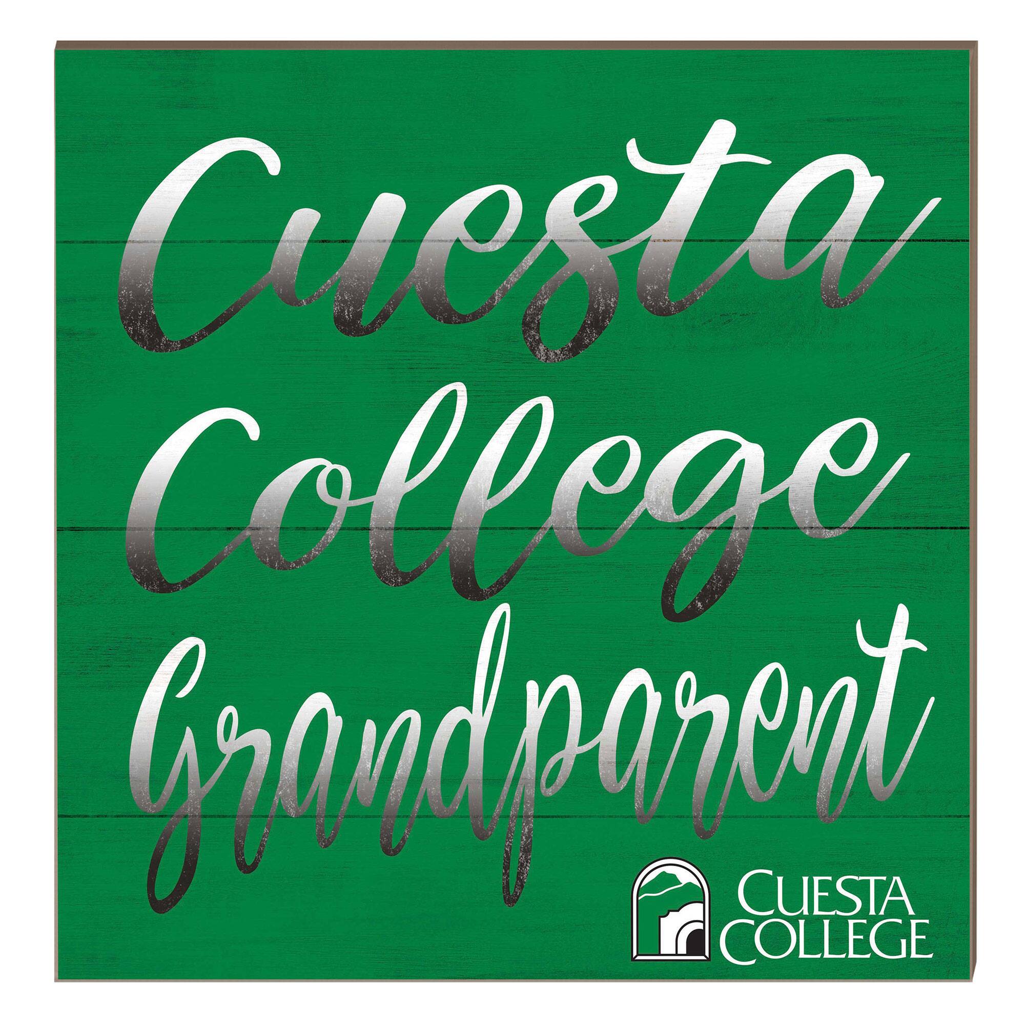 Cuesta College Cougars 10" x 10" Grandparent Plaque
