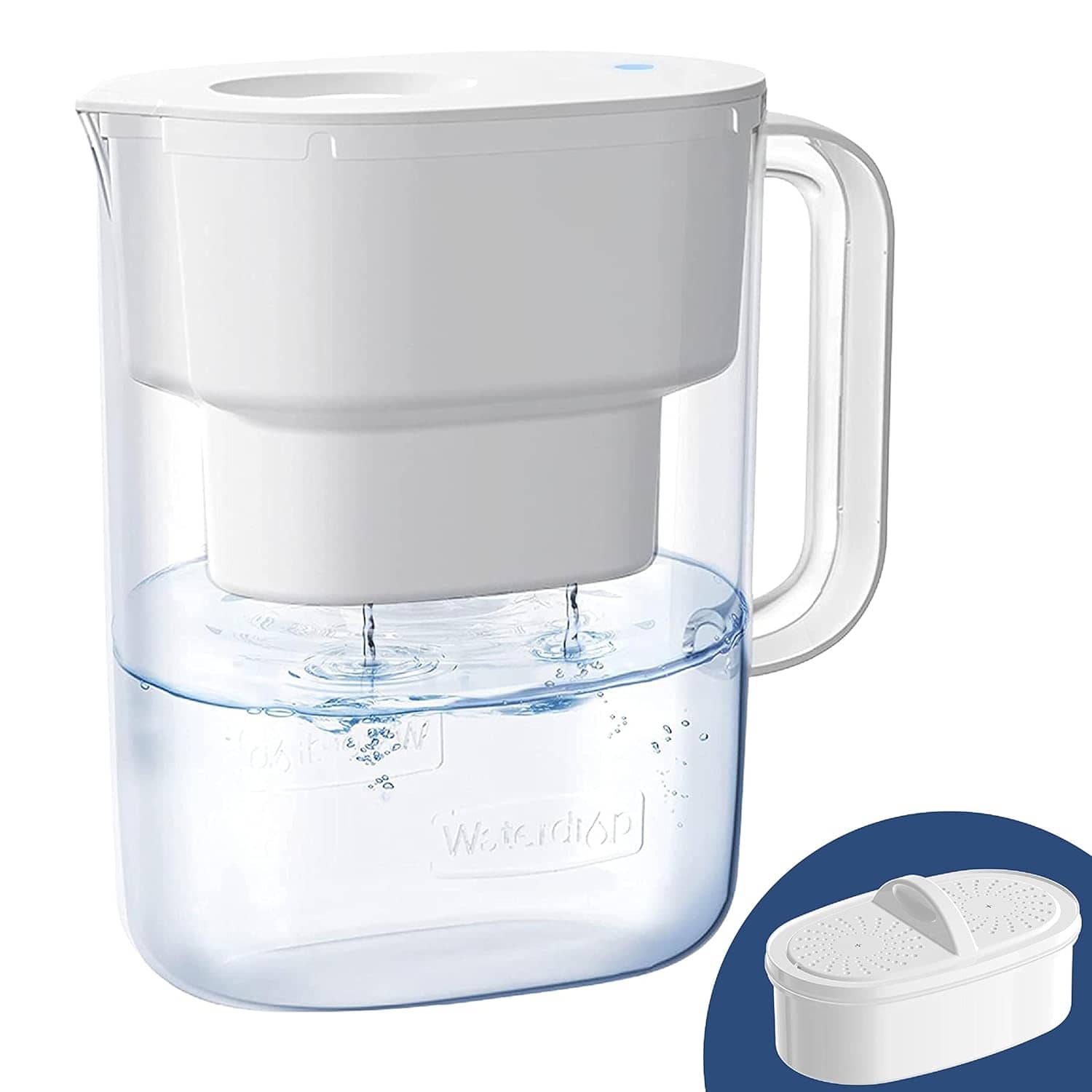 Waterdrop - WD-PT-07W Water Filter Pitcher with 1 Filter - White