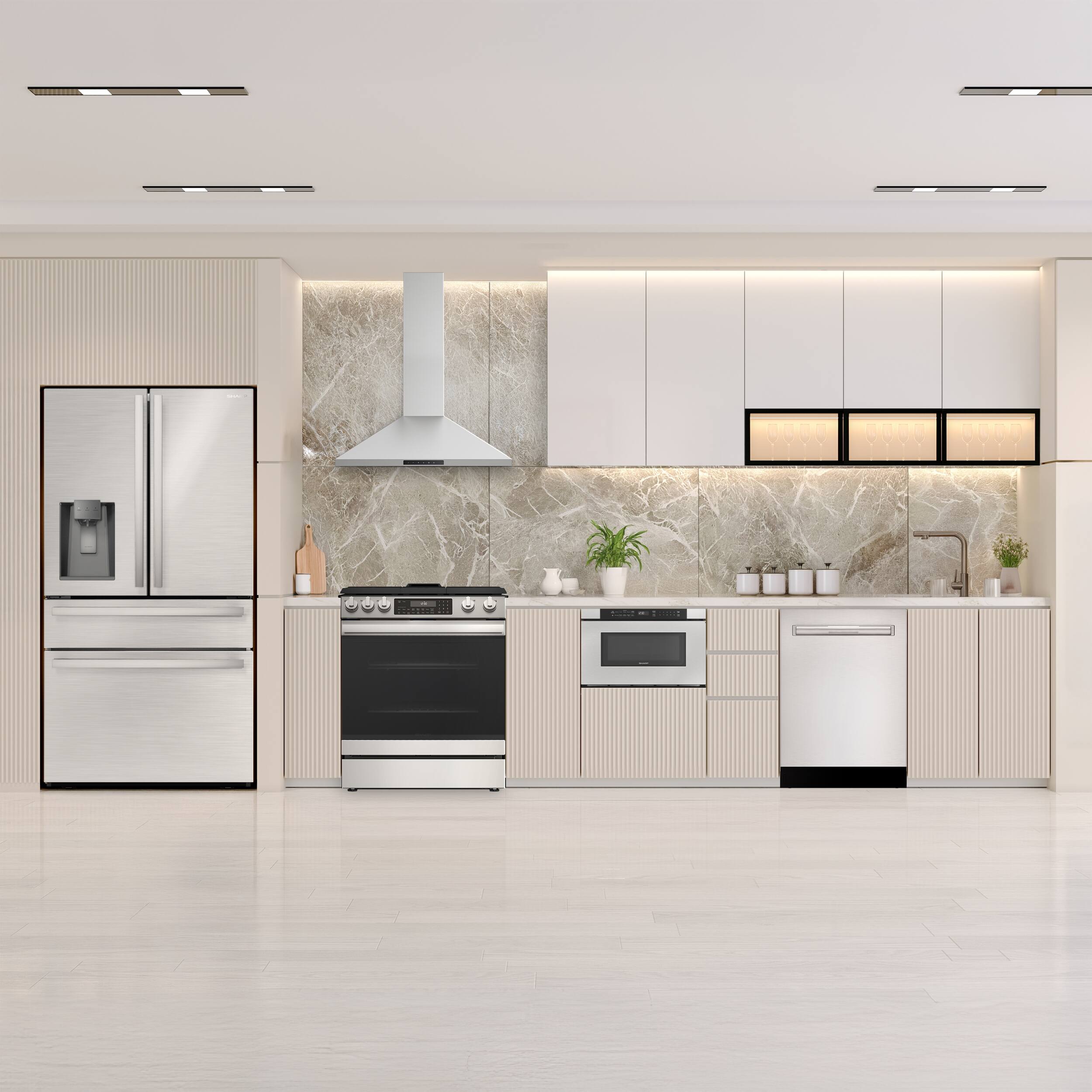 Alt View 3. Sharp - 1.2 cu ft 950W Drawer Microwave With Sensor Cooking - Stainless Steel.