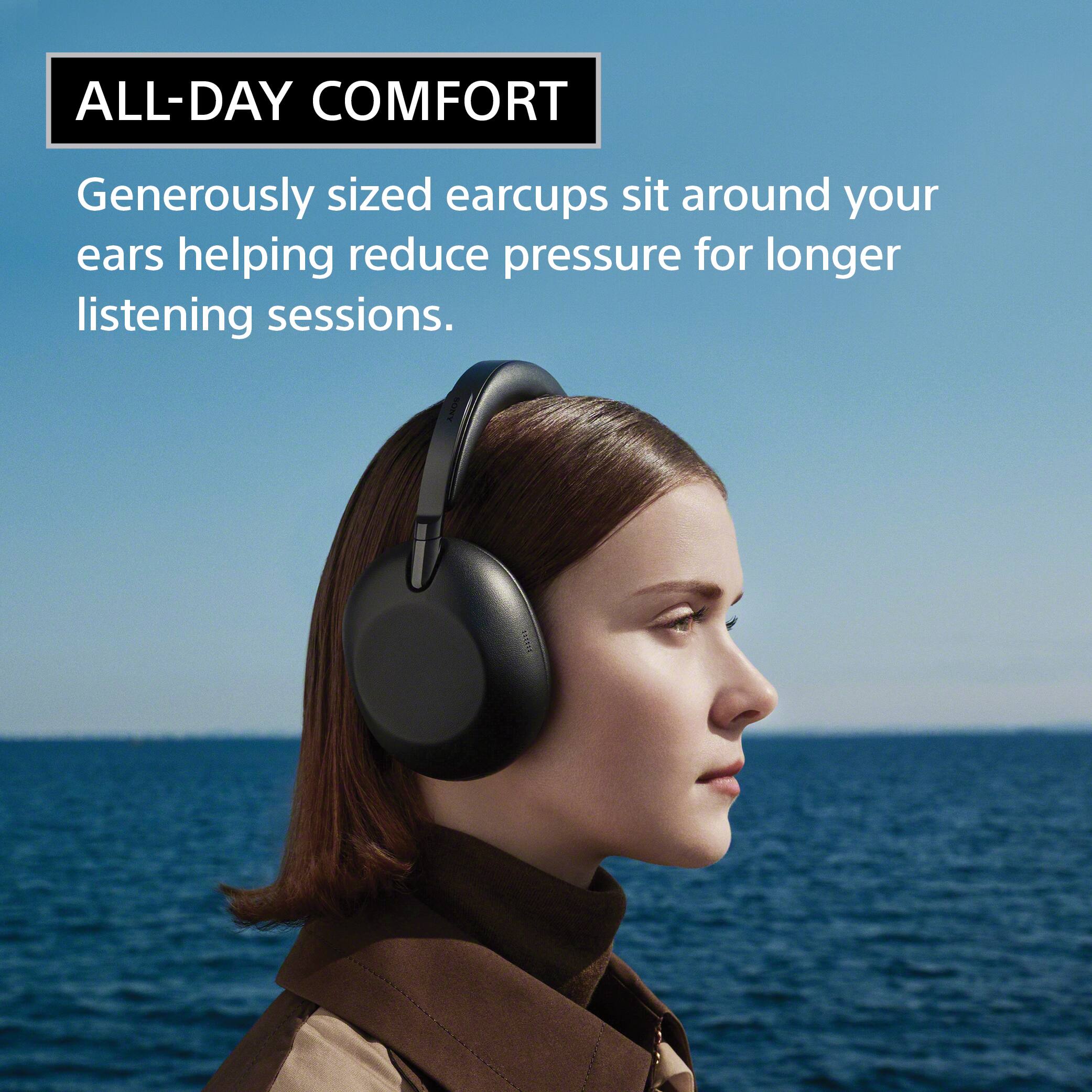 ALL-DAY COMFORT

Generously sized earcups sit around your ears helping reduce pressure for longer listening sessions.