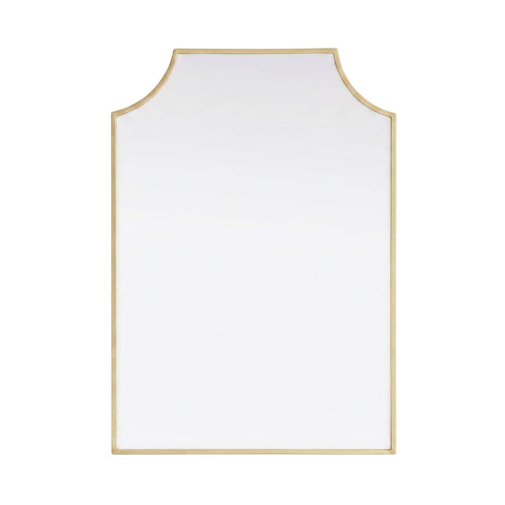 Elegant Kitchen and Bath - Notched Metal Mirror 22x30 inch - Brass