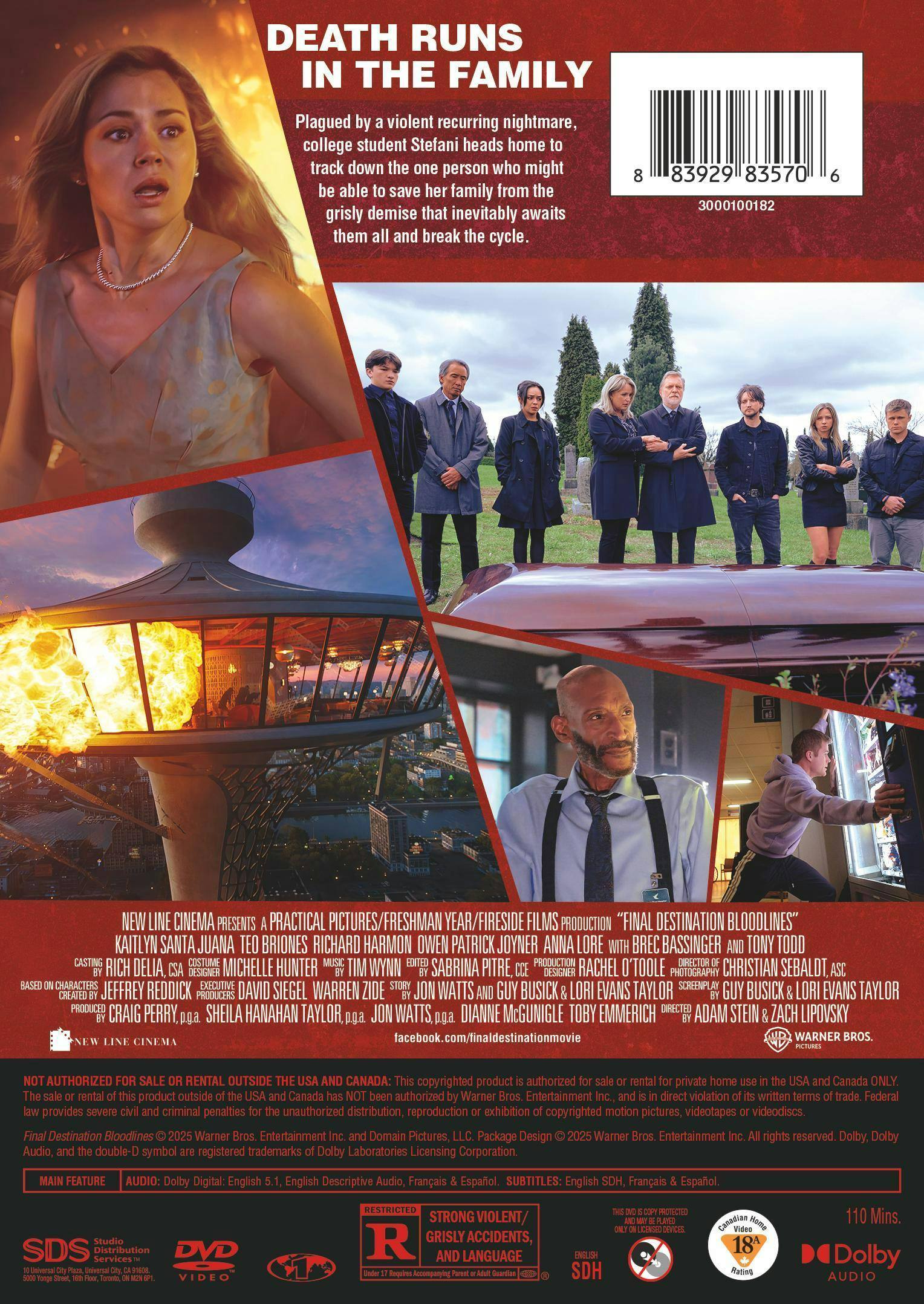 Back. Final Destination: Bloodlines   - DVD.