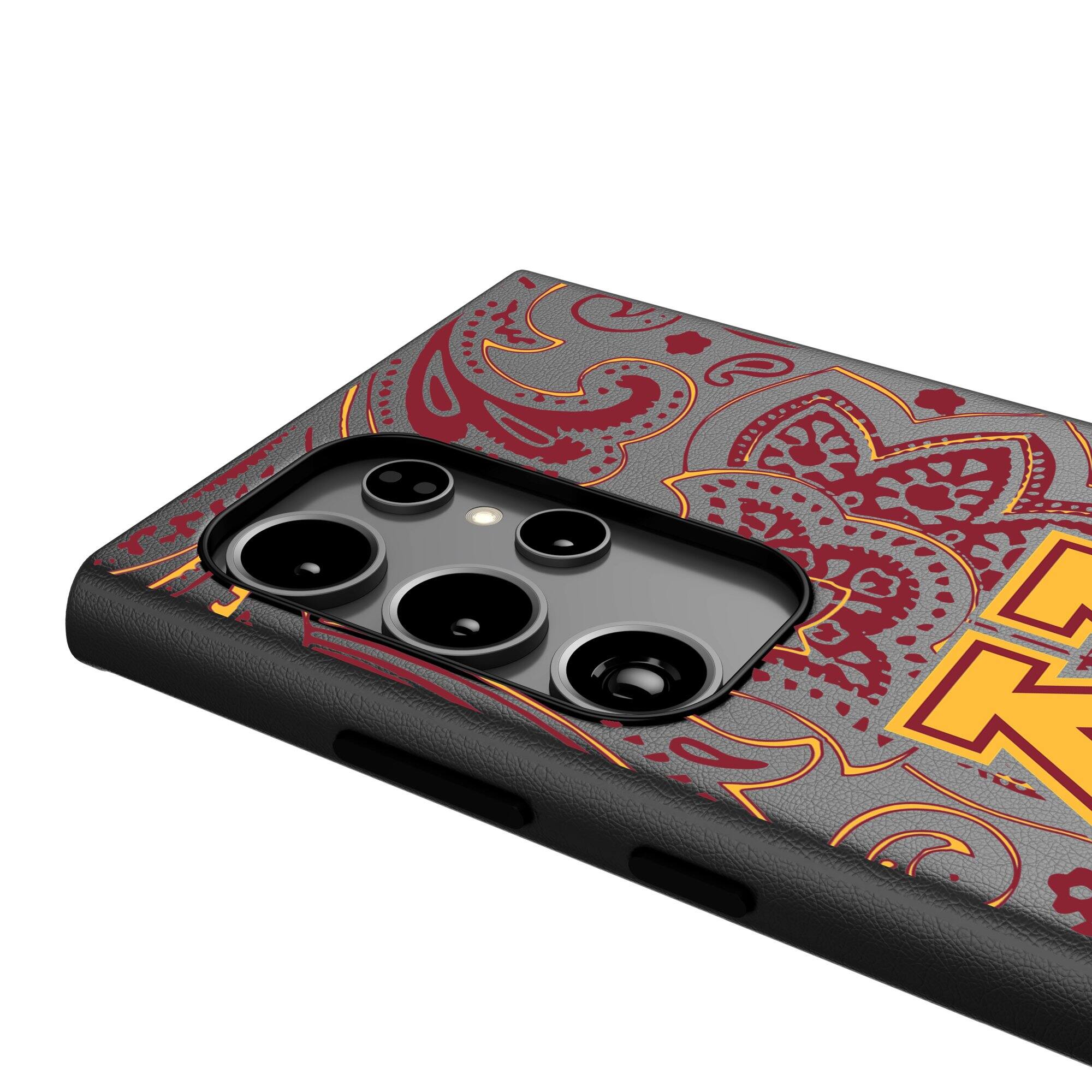 Alt View 3. Keyscaper - Minnesota Golden Gophers Paisley Galaxy Magnetic Bump Case - S25 - Black.