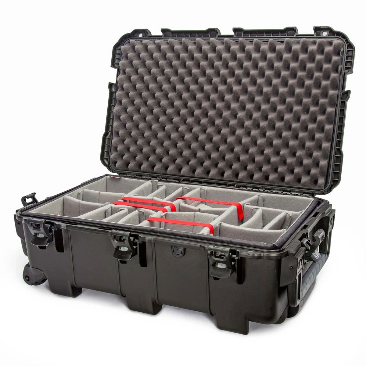 NANUK - 962 Wheeled Waterproof Hard Case with Padded Divider, Black