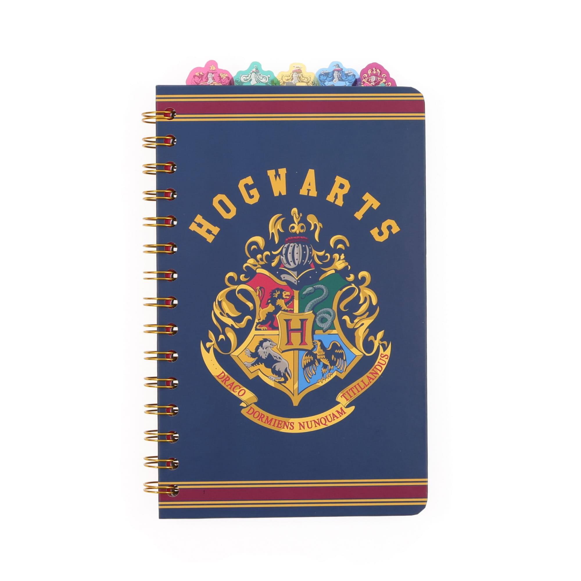 Silver Buffalo - Harry Potter Hogwarts 5-Tab Spiral Notebook With 75 Sheets - Blue