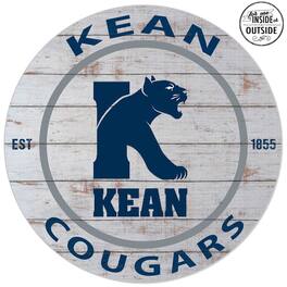 Jardine - Kean University Cougars 20'' x 20'' Indoor/Outdoor Weathered Circle Sign - White