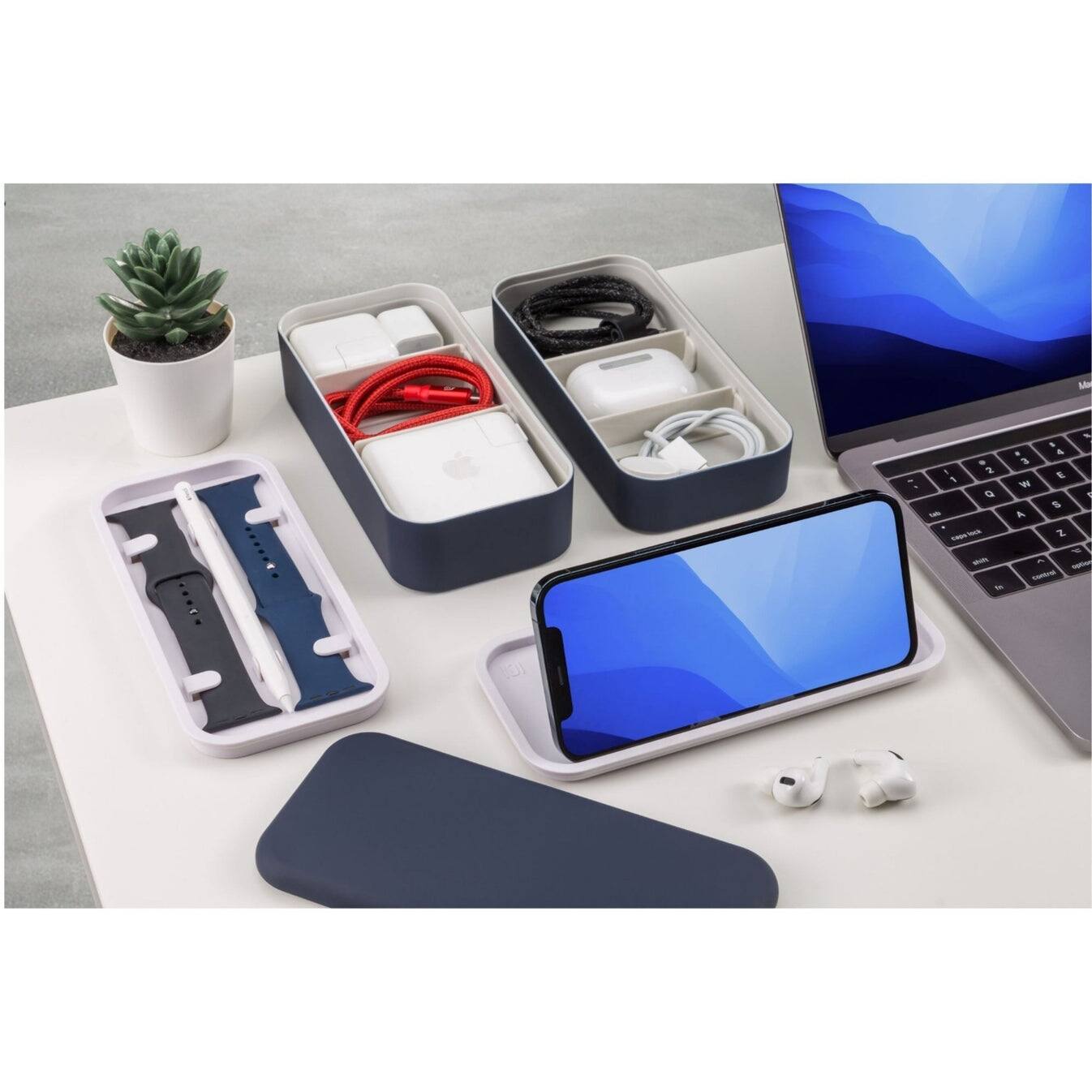 Alt View 1. Function 101 - BentoStack Tech Accessory Organizer Navy - Navy.
