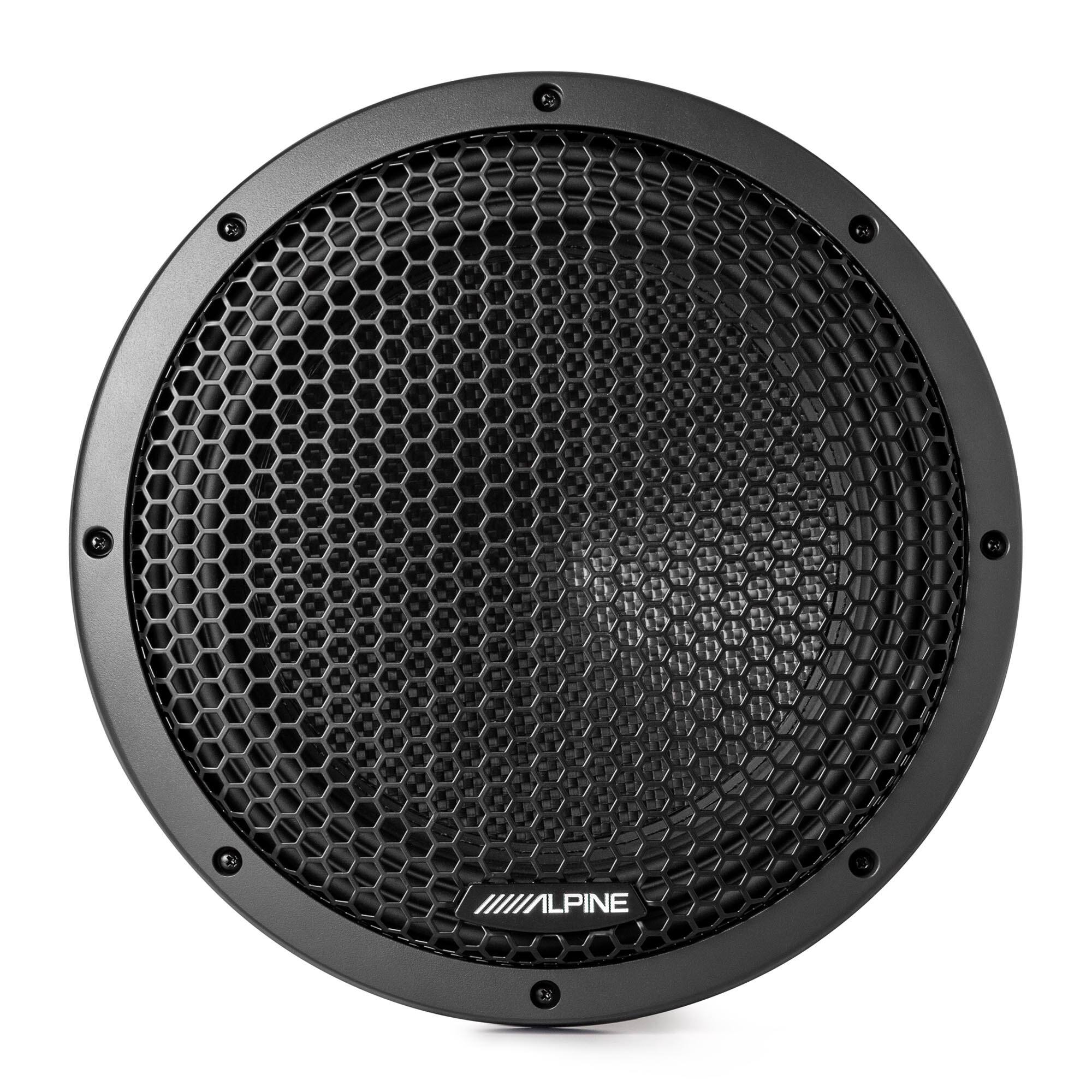 Alt View 10. Alpine - Alpine HDZ-W12 12" Subwoofer | 800W RMS, Dual 4-Ohm Voice Coils, Grille - Black/Gray.
