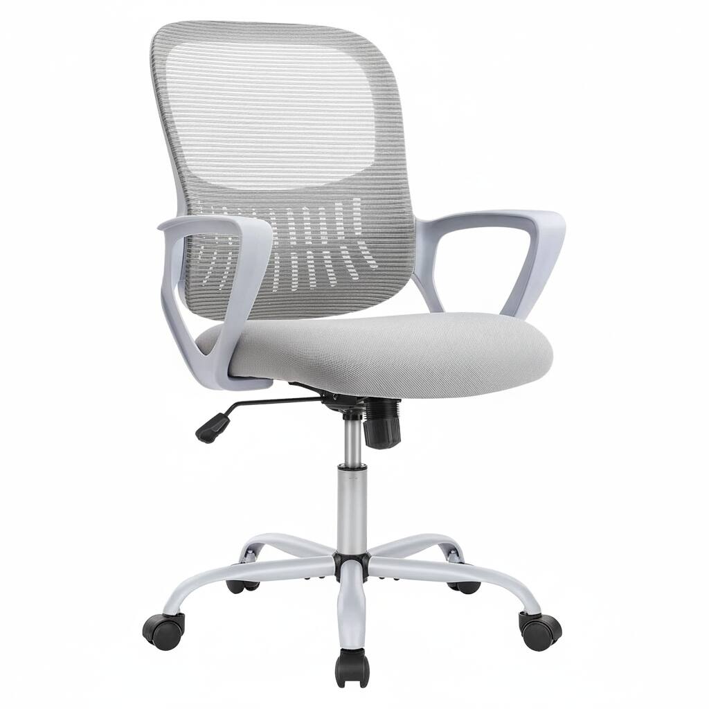 Front. AOITUN - Ergonomic Executive Office Chair with Adjustable Height and Lumbar Support - High Back Draft Chair for Tall Desks - Gray.