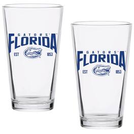 Indigo Falls - Florida Gators Two-Pack 16oz. Established Pint Glass Set - Multicolor