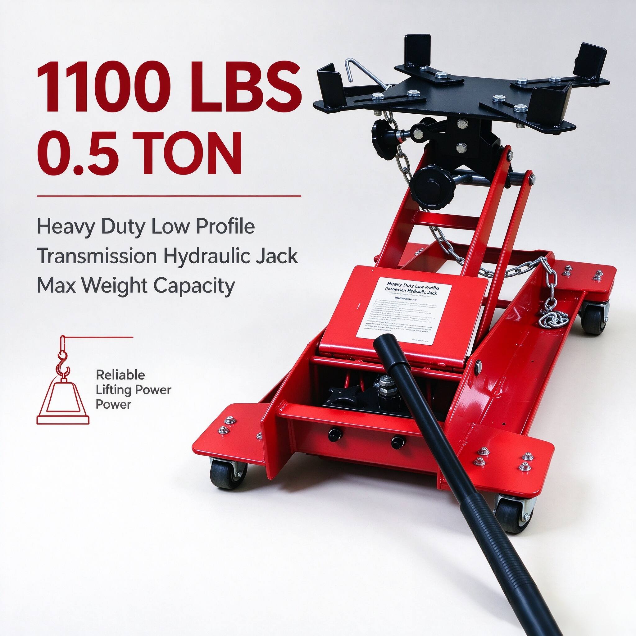 1100 LBS 0.5 TON

Heavy Duty Low Profile Transmission Hydraulic Jack Max Weight Capacity

Reliable Lifting Power