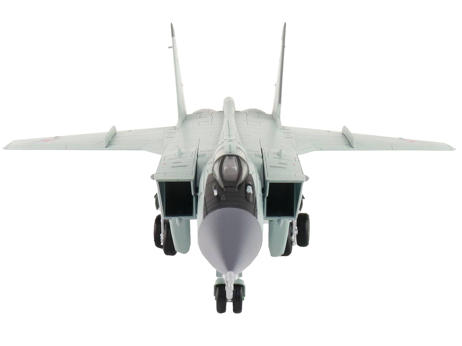 Left. Hobby Master - Mikoyan MIG-31K Foxhound D Interceptor Aircraft "Long Range Aviation Command" Russian Air Force "Air Power Series" 1/72 - Grey.