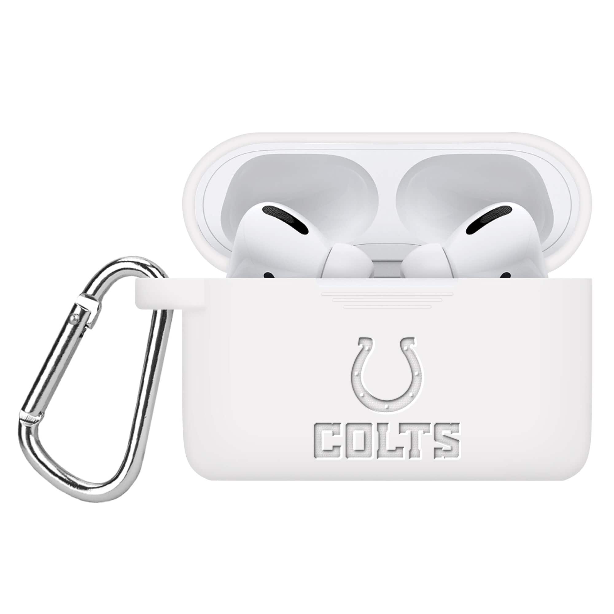 Front. Artinian - Indianapolis Colts Debossed Silicone Airpods Pro Case Cover - No Size - Multicolor.